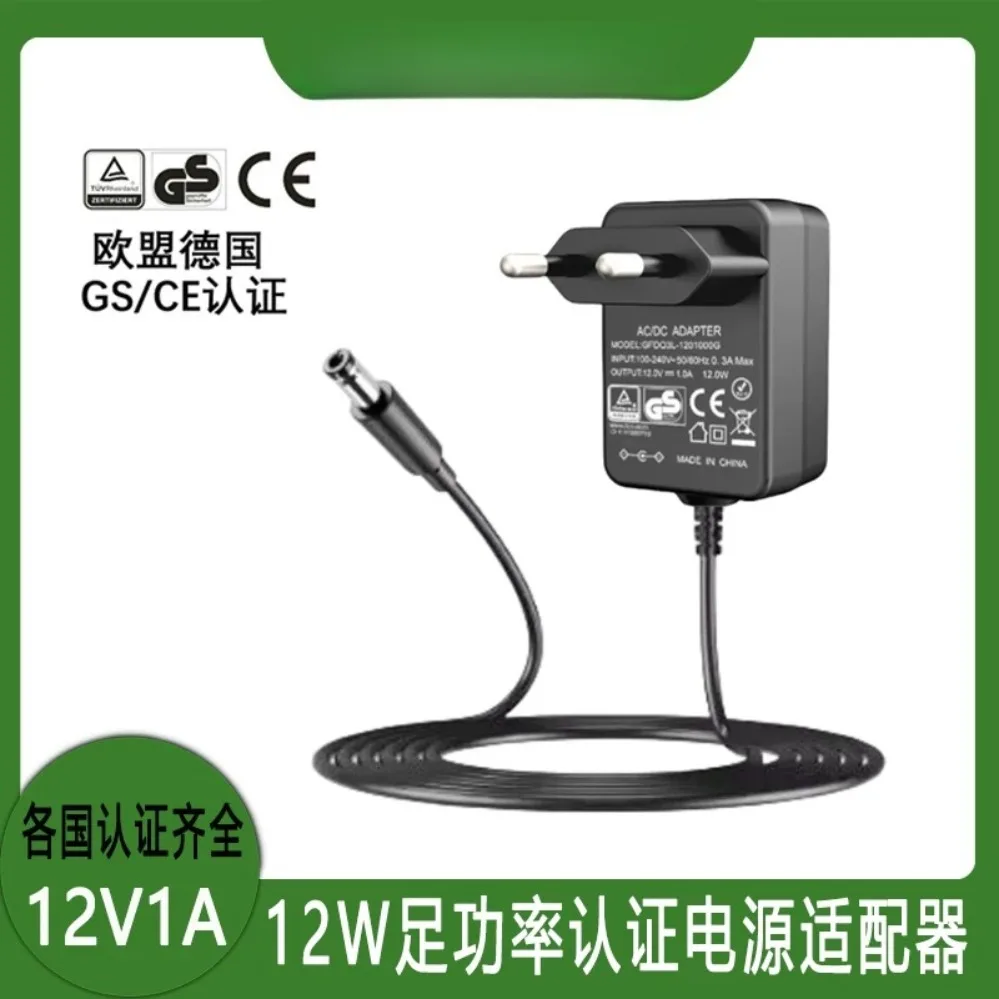 For CE GS Certified EU 12V1A Power Adapter European Round Plug For CCTV Router Charger (002)