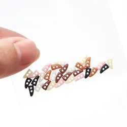 50-200pcs Resin Mini 6mm Plastic 2-hole Horn Buttons Fashion Clothes Doll Coat Accessories Decorative Crafts DIY Horn Buckle