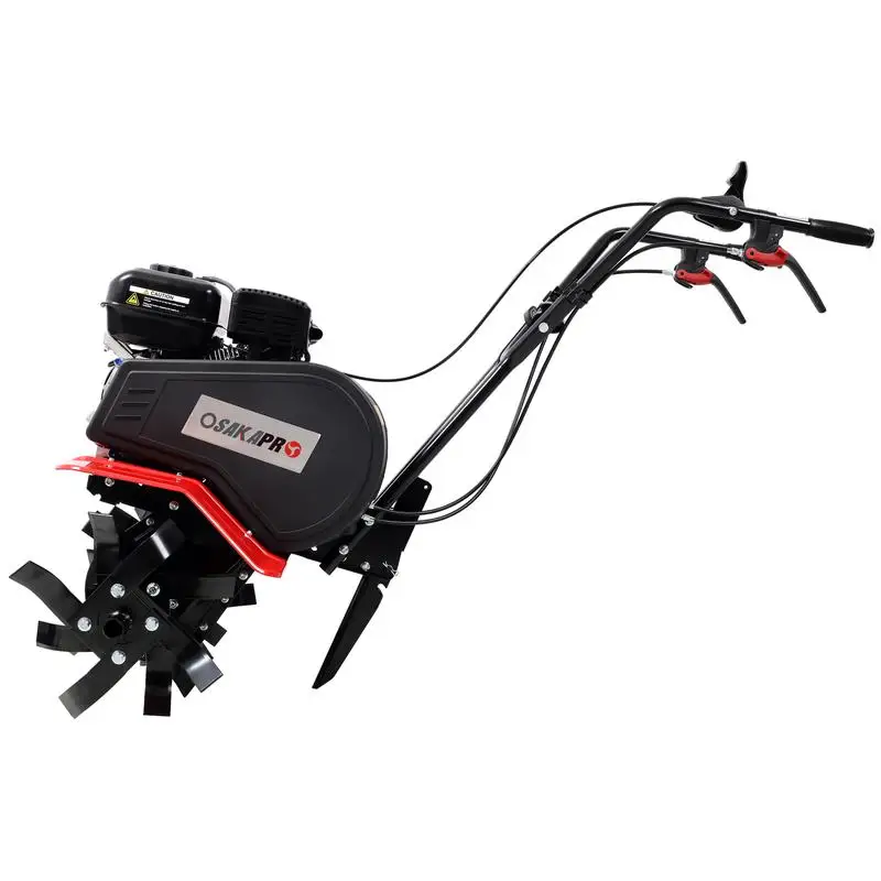 Motozappa per carichi pesanti, motore a gas da 7 HP, 212 CC, 6 pale, coltivatore largo 32,5", profondità 10" per la preparazione del terreno da giardino, perfetta