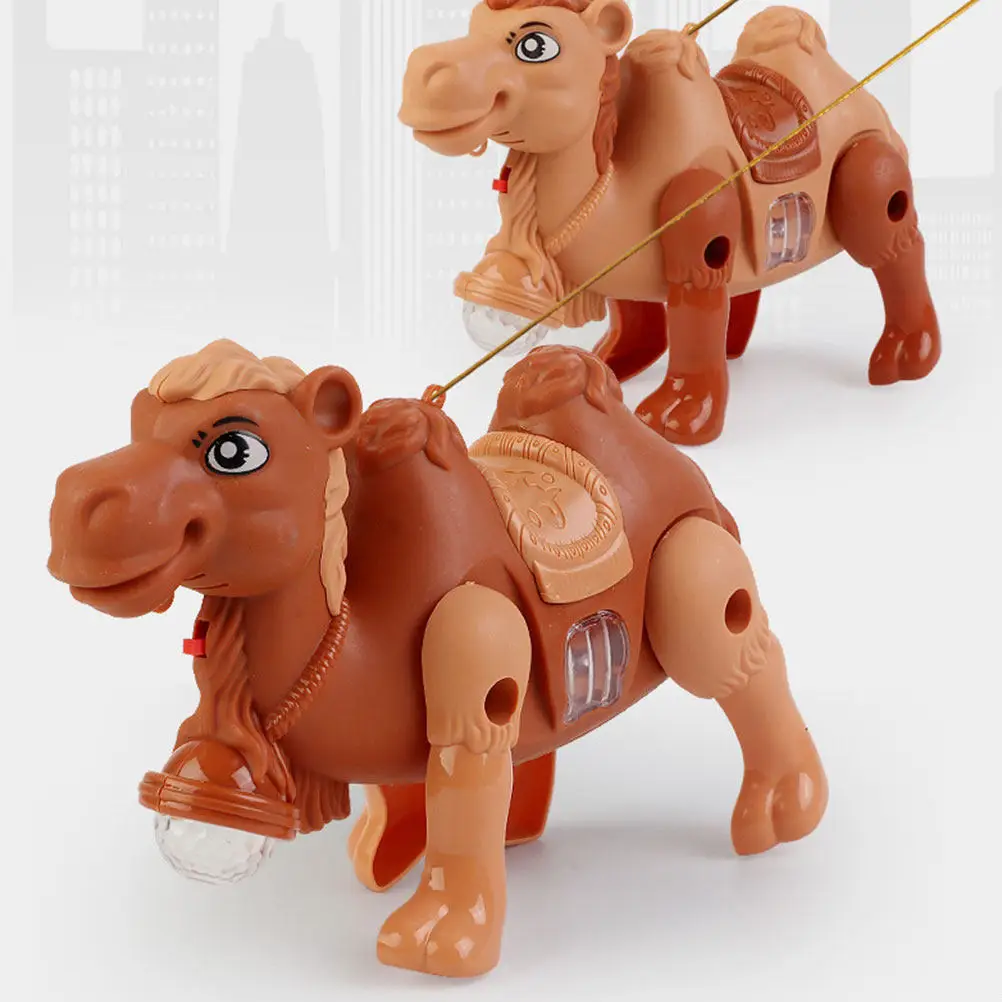 

Electric Camel Rope Pull Luminous Walking 3D Light Music Cartoon Animal Educational Indoor Toddler Birthday Gift