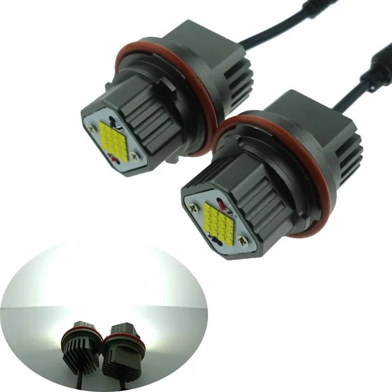 

LED Marker Headlight For BMW 5 Series E60 M5 2006 2007 160W Pair E39 E83 E53 E63 E64 E65 E66 E61 E87 Error Free Angel Eyes Bulb