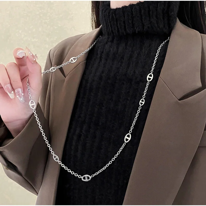 YISON 2025 New Highly Sold Versatile Luxury Pig Nose Necklaces for Women Designed Collar Chains Elegant Jewelry Gifts