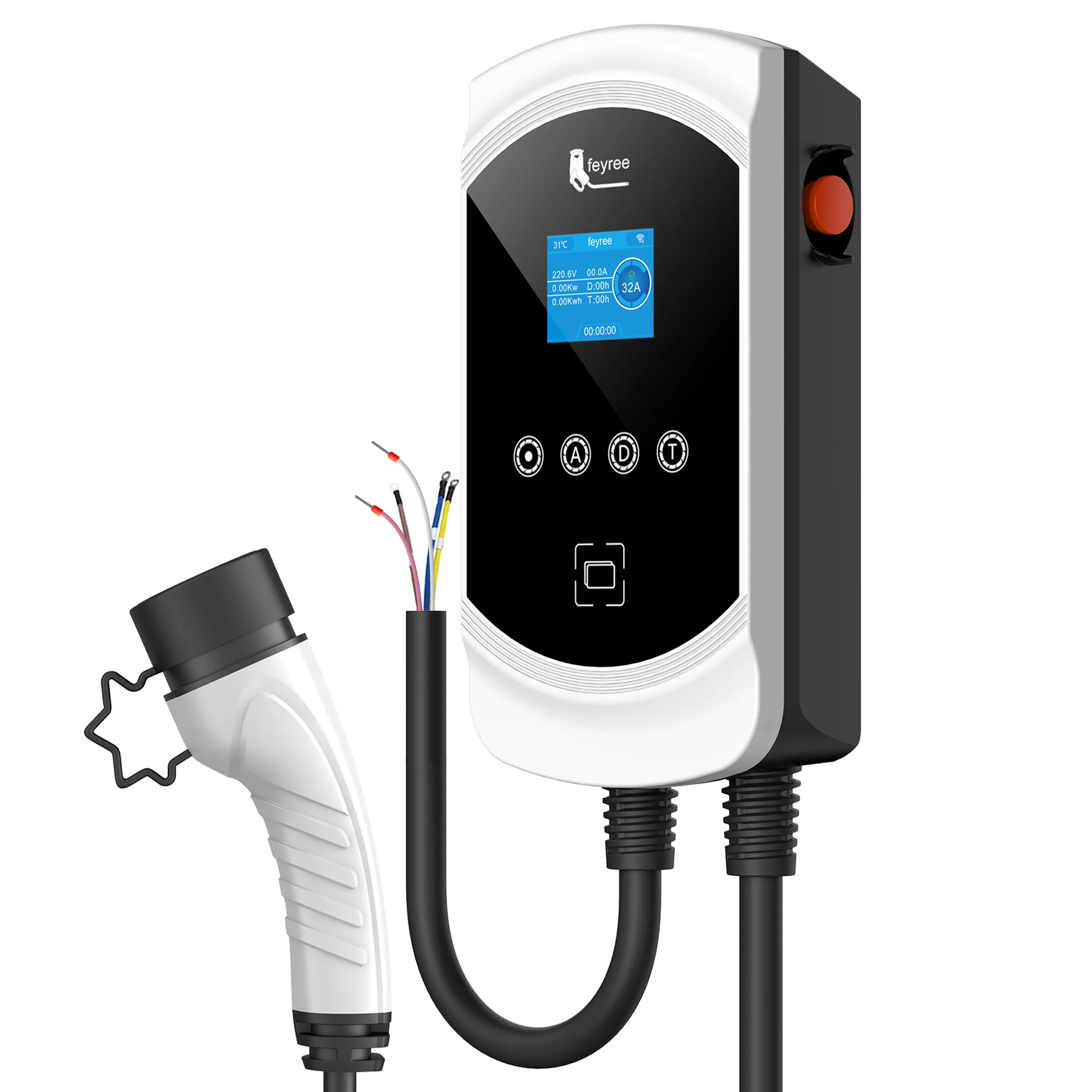 Feyree EV-oplader Type2-kabel 32A 7,6 kW dynamische belasting Blancing EVSE Wallbox APP-functie 11 kW 22 kW laadstation elektrische auto - afbeelding 2