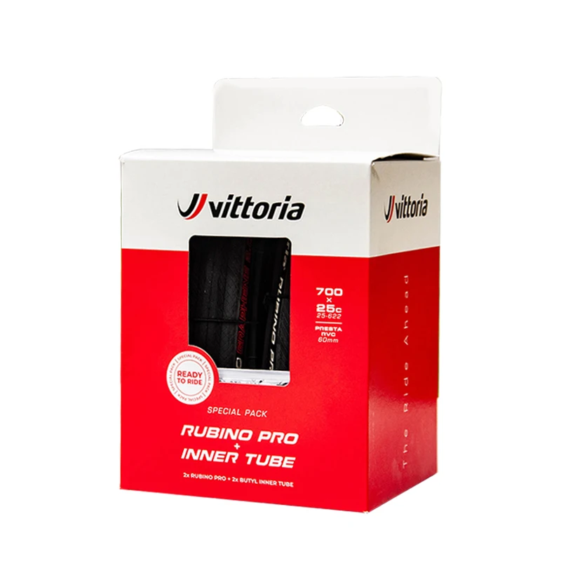 New Vittoria Rubino Pro G2.0 700x25/28C Folding Tire +2 Inner Tube