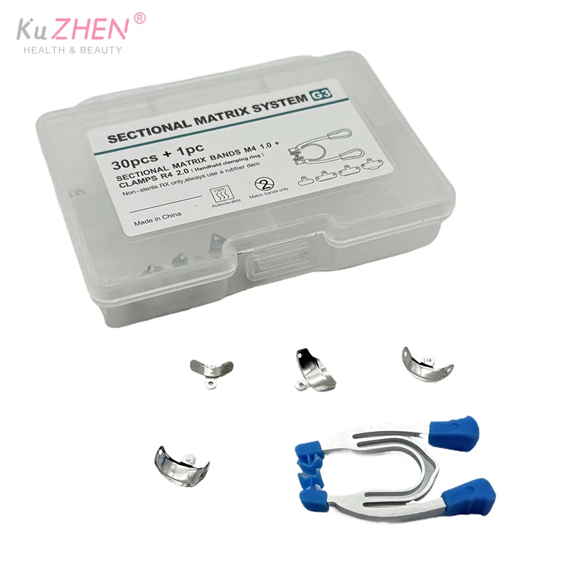 العصابات مصفوفة الأسنان المصفوفات المعدنية المشبك حلقة الاقسام احيط مصفوفة نظام أدوات طبيب الأسنان عبوة مواد مختبر طب الأسنان #4