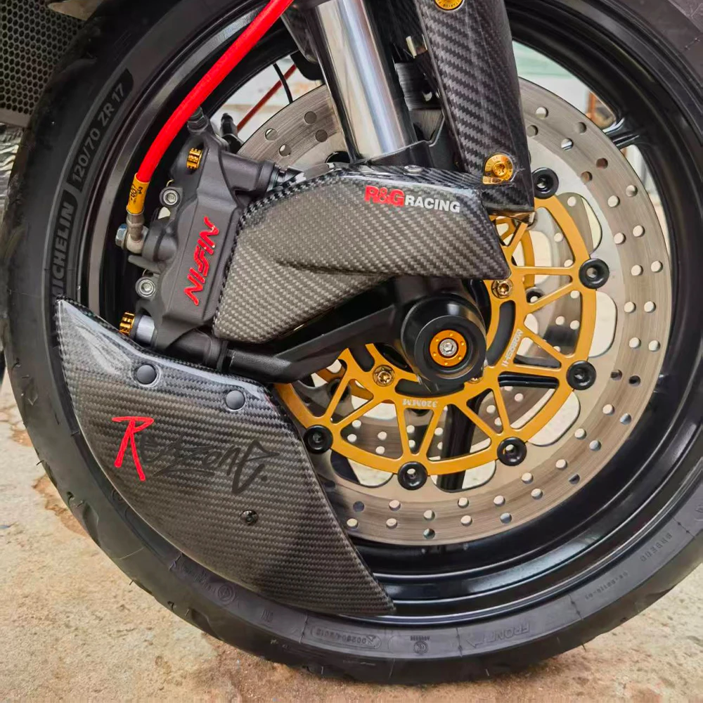 for Kawasaki ZX6R 2024-2026 100% Carbon Fiber Motorcycle Air Duct Brake Caliper Radiator Cover Brake Disc Cooler Accessories