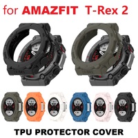 30PCS TPU Protective Cover for Amazfit T-REX 2 Smart Watch Soft Bumper Frame Anti-Collision Anti-Scratch Protection Case