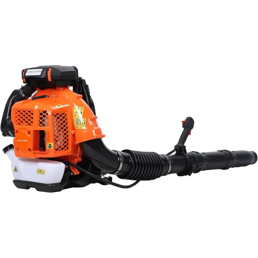 

Gas Leaf Blower 2Stroke Engine 80CC 3HP Backpack Leaf Blower for Lawn Care and Snow Removal HighVelocity 900 CFM 92.2M SE 2.3L