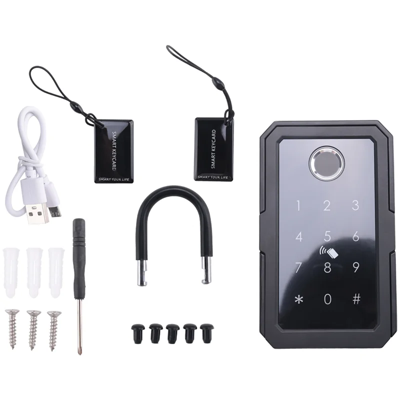 

A08F-Smartkey Lock Box, Home Key Wireless Smartlock Box, Electronic Key Box App Digital Code Bluetooth Key Safe For Host