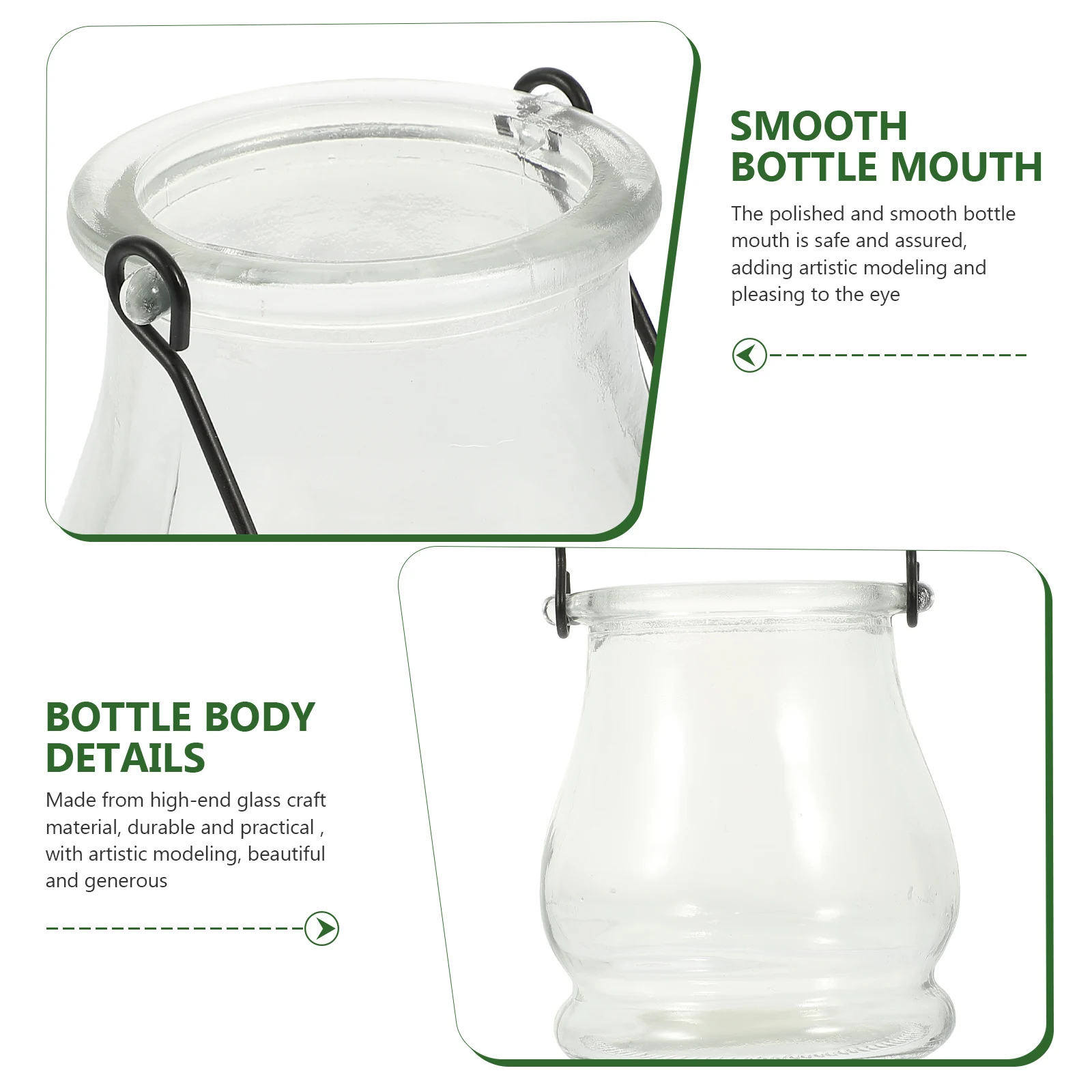 

4Pcs Hanging Hydroponic Vase Glass Holder for Home Hotel Restaurant Bar Decor Simple Elegant Transparent Succulent