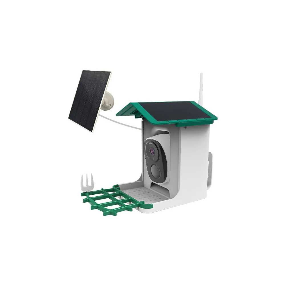 Smart Bird Feeder with 1080P HD Full Color Solar WiFi Camera, Remote Monitoring for Birds and Pets, Home Security System