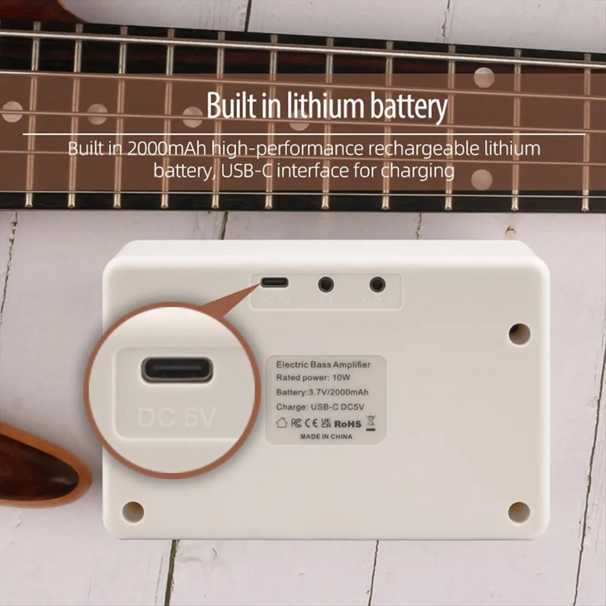 2026 جديد + KB-10 مكبر صوت الجيتار 10 واط سمّاعات بلوتوث المحمولة الكهربائية أمبير مع قنوات مزدوجة النغمة أجزاء الآلات الموسيقية