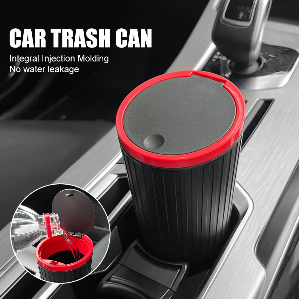 

Car Trash Can with Lid 850ML Cup Holder Trash Bin Storage Box Waterproof Odorless Mini Garbage Can for Car Home Office Desktop