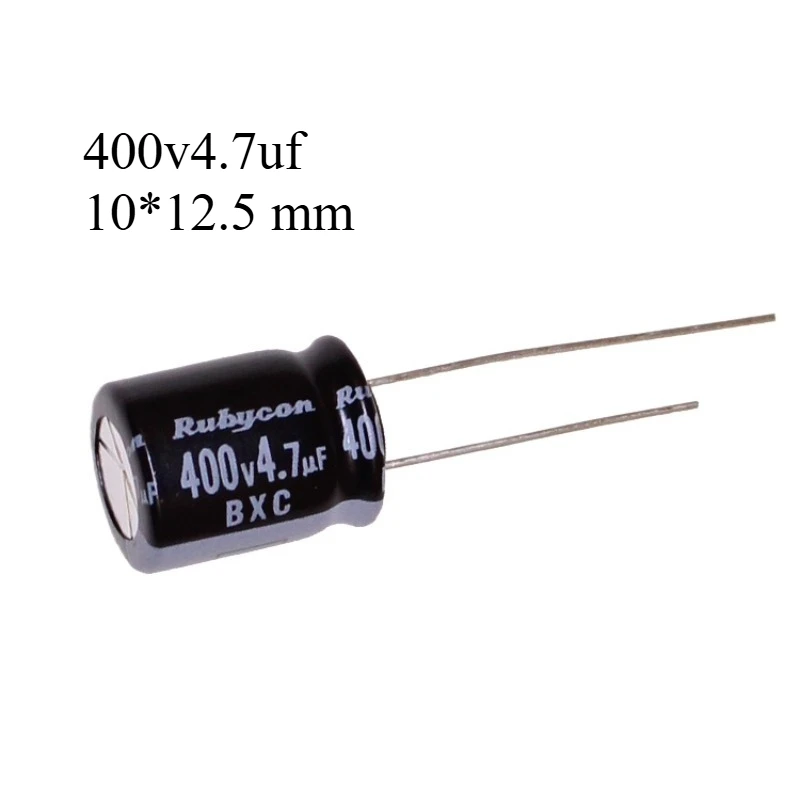 4.7UF 400V Rubycon Aluminum Electrolytic Capacitor 400v4.7uf 10 * 12.5mm BXC High Frequency  Through Hole Capacitor