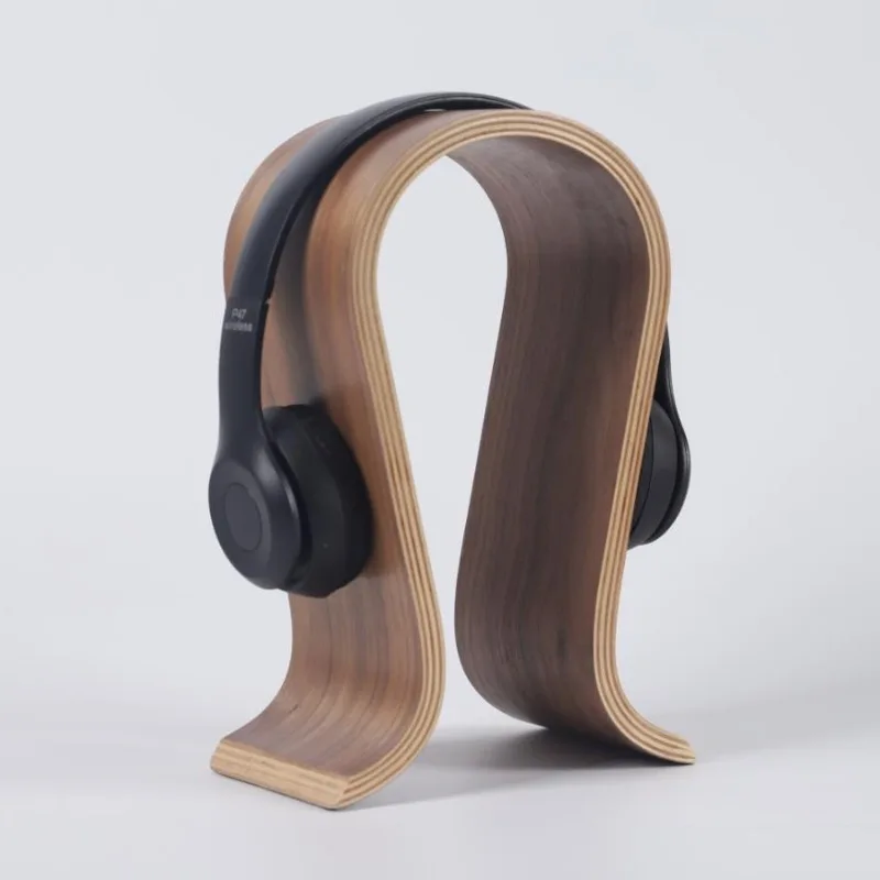 Simple retro wooden earphone rack ornament TV cabinet study living room children's room music theme model room decoration