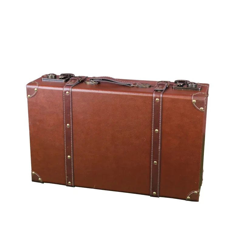 Old Shanghai Republic Style Box: Retro Suitcase for Wooden Storage Photo Studio Decor Window Display Props Vintage.