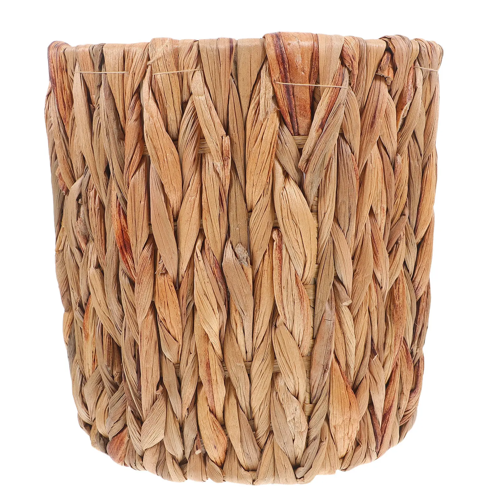

Woven Straw Storage Basket Seagrass Planter 15x15cm Indoor Outdoor Decor Flower Pot Cover Plant Holder Woven Rattan Basket