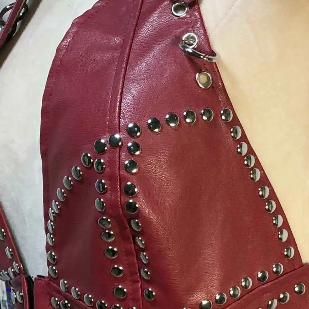 Goth Tops Boho Scene with Spikes Women's Sexy Gothic Tank Y2K T-shirt Spiked Emo Clothing Grunge ALT Punk Rock Clothes Cyber