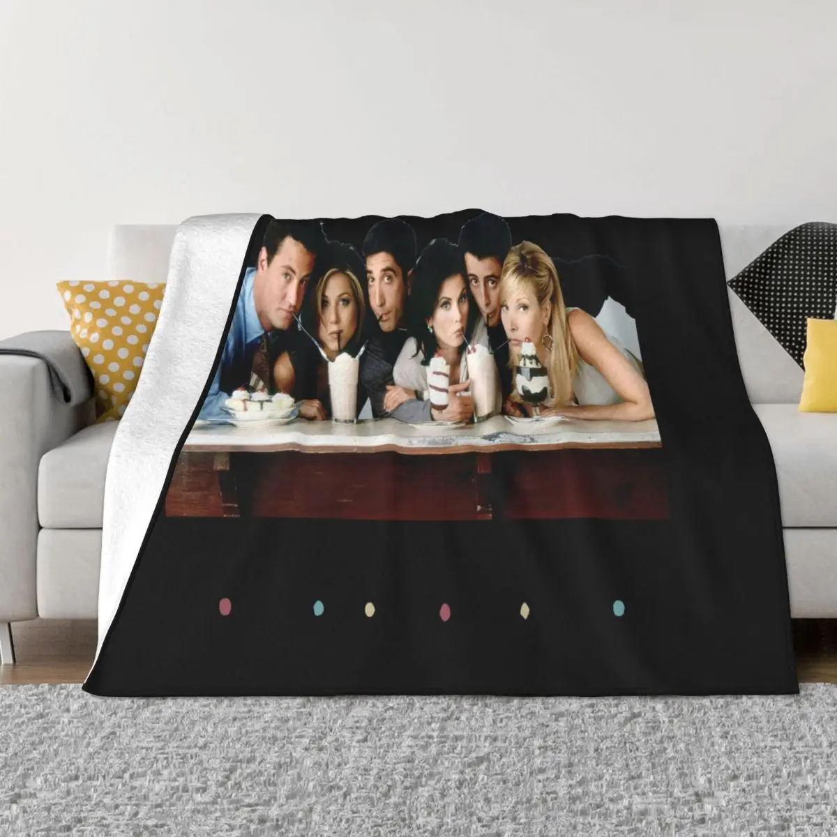 Friends Character Tv Show Gift Cool Funny Vintage Retro Mug Men Brand Summer Men Cotton Throw Blanket