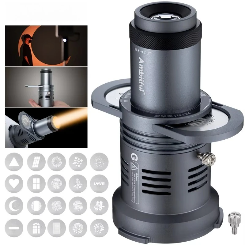 

AL20 Focalize Conical Snoot Optical Condenser Art Special Shaped Beam with for Mini Bowens Godox Yongnuo Zhiyun Mount