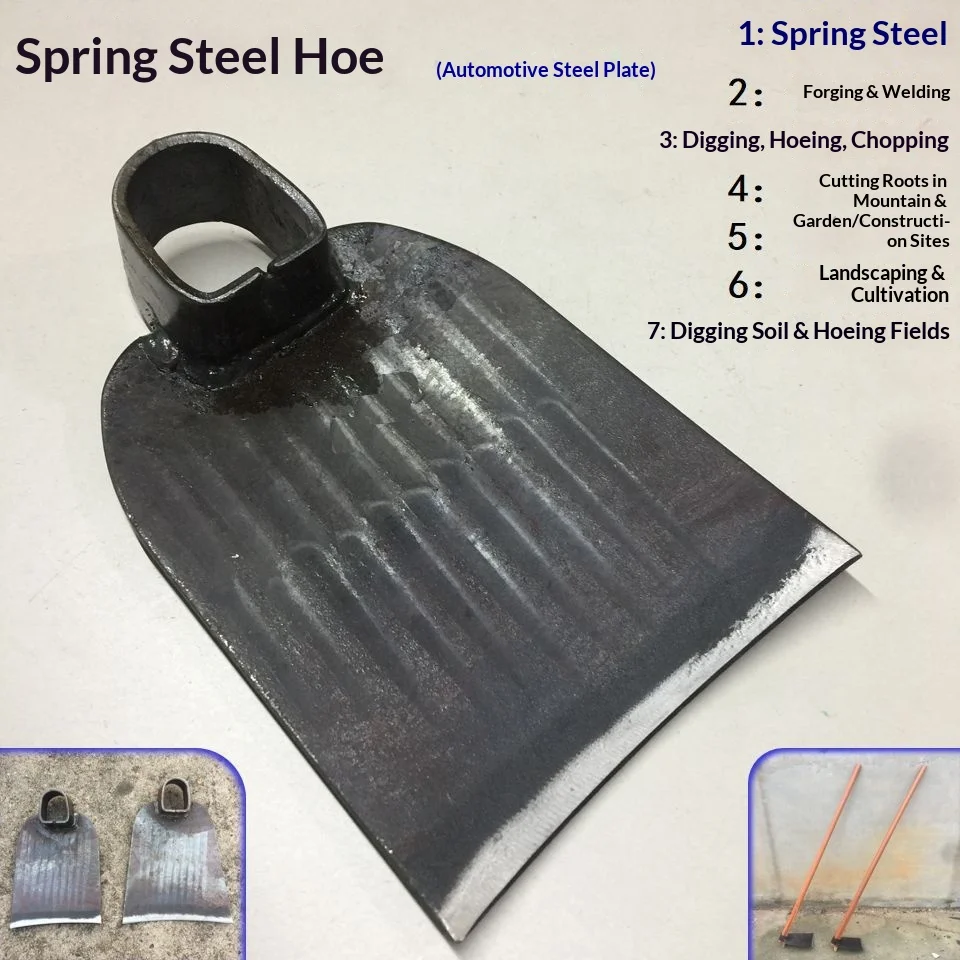 Forged Spring Steel Shovel for Tough Soil Digging Root Cutting Mountain Clearing Heavy Duty Garden Fork Hard Wear Resistant