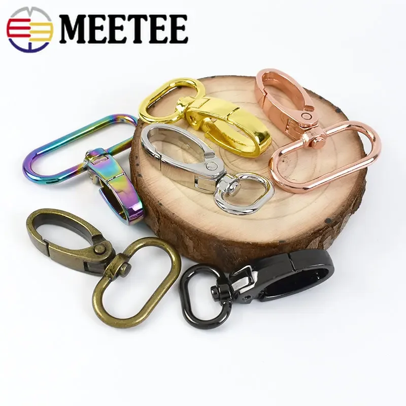 5/20 pz 16-38mm ganci girevoli borsa fibbie in metallo chiusura a fettuccia moschettone moschettone ganci per borse accessori in pelle fai da te