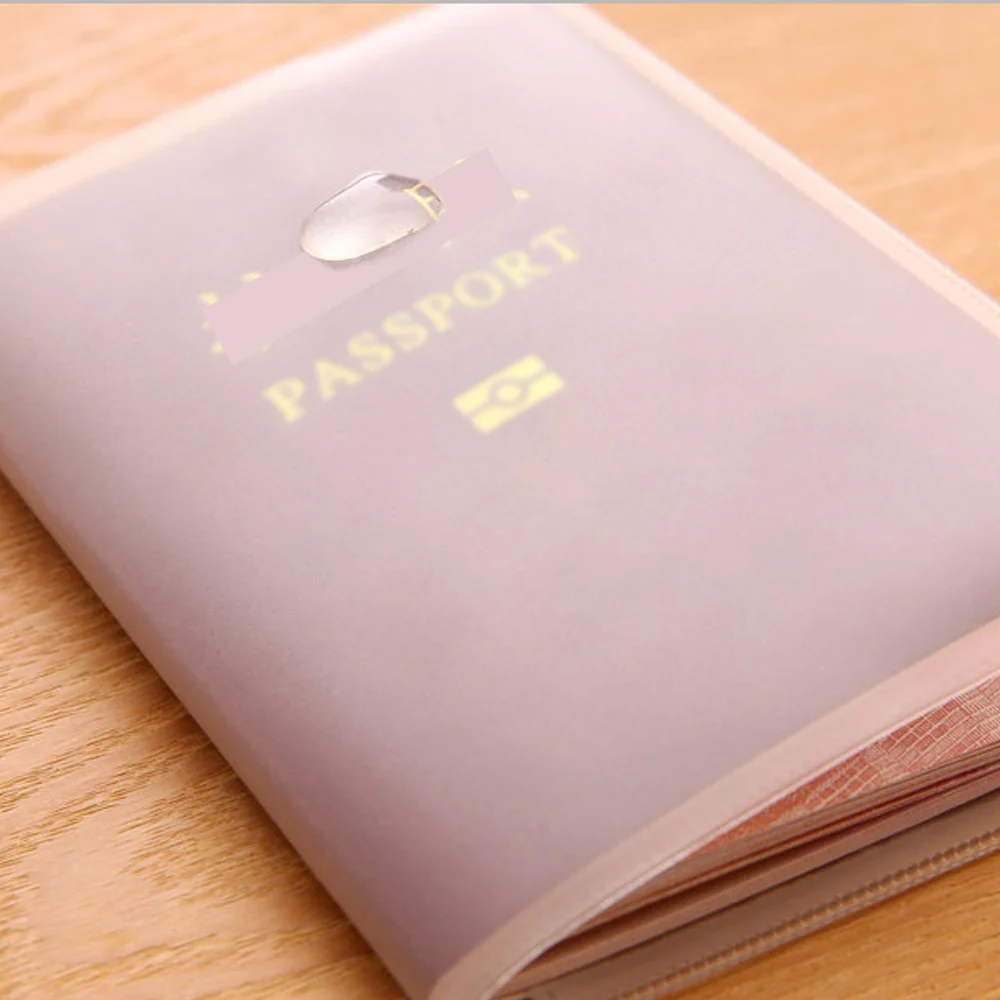 Transparent PVC Passport Protecting Cover ID Card Cover Plain Waterproof Transparent Clear Passport Holder Travel Accessories