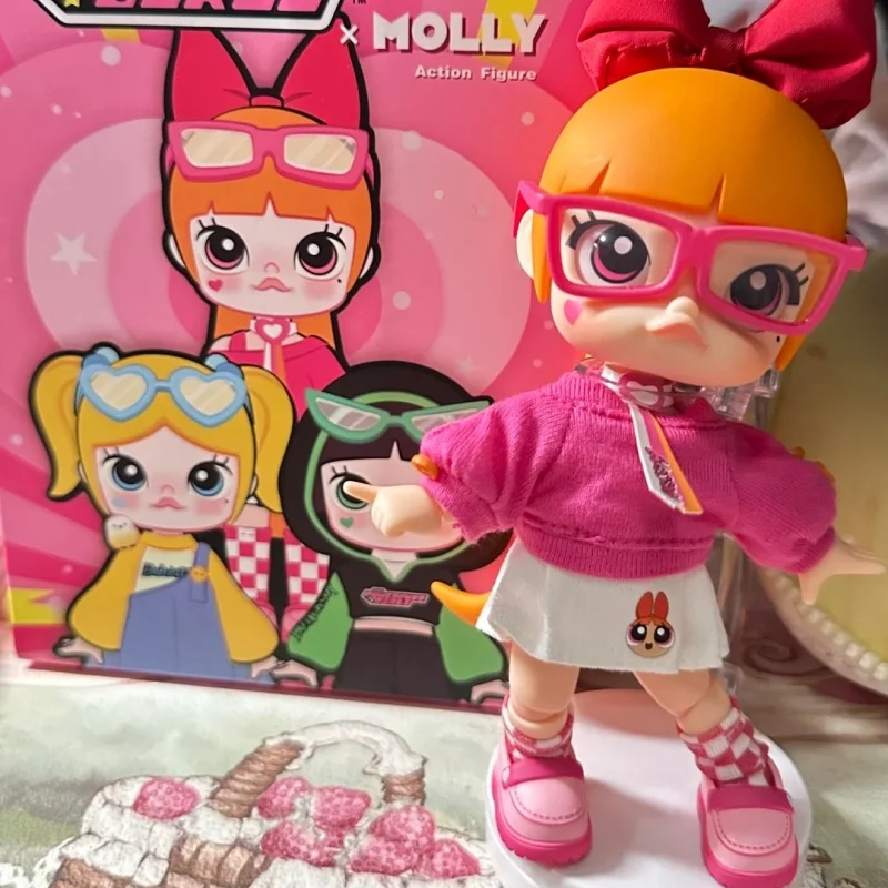 Echte Pop Mart Molly Powerpuff Girls Serie Bjd Blind Box Actionfigur Puppe Handgemacht Mystery Box Überraschungsgeschenk Weihnachtsgeschenke