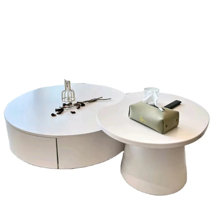 

Modern living room furniture set with wooden TV cabinet and coffee table