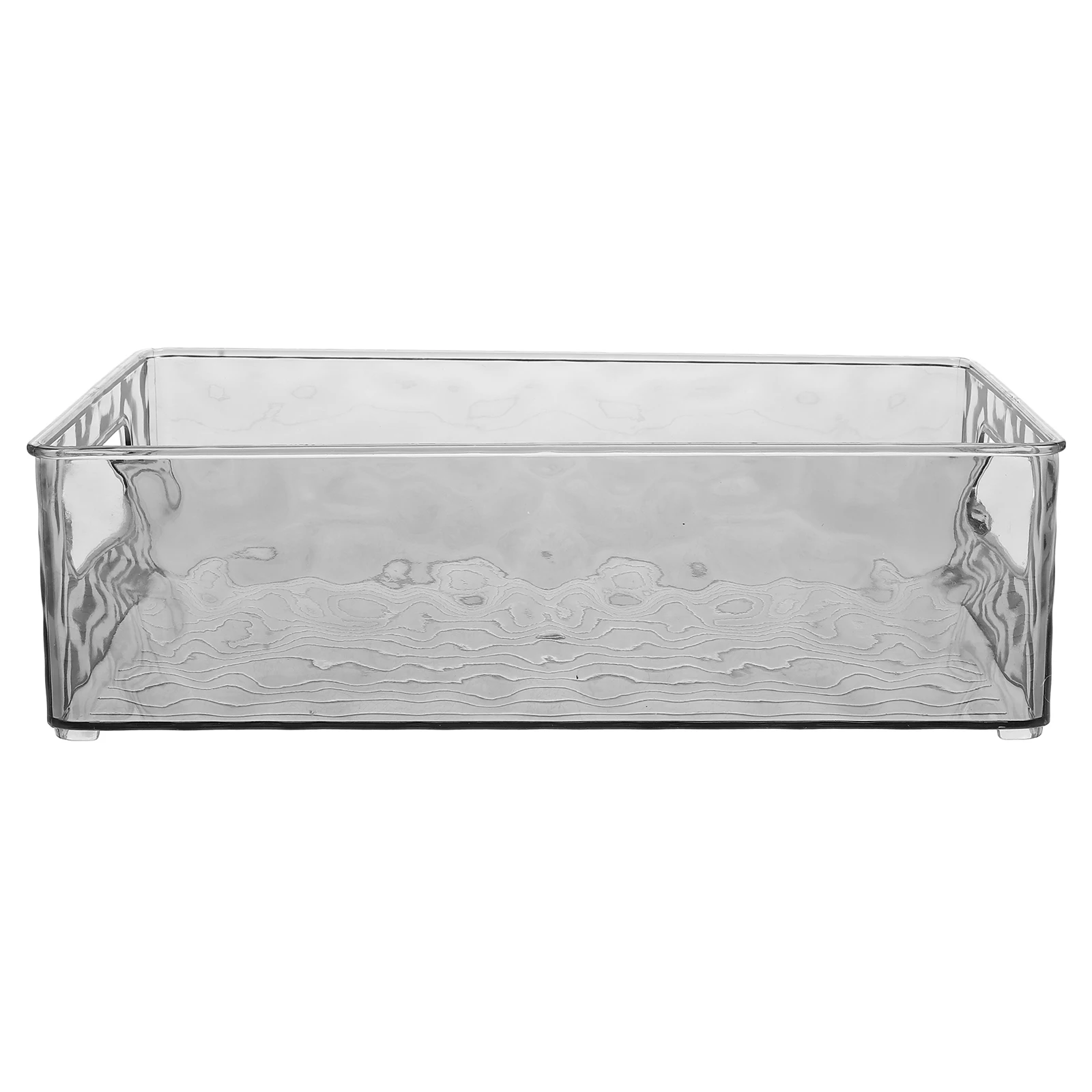 

Transparent Rectangular Plastic Storage Box Luxury Pattern Refrigerator Organizer Storage Bin Kitchen Pantry Container