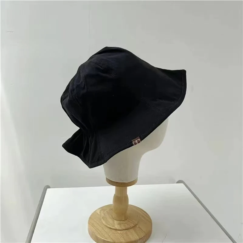 Panama Foldable Wrinkle Bucket Hat Summer Sun Protection Visors Caps Outdoor Beach Fisherman Caps Wide Brim Sun Hats For Women