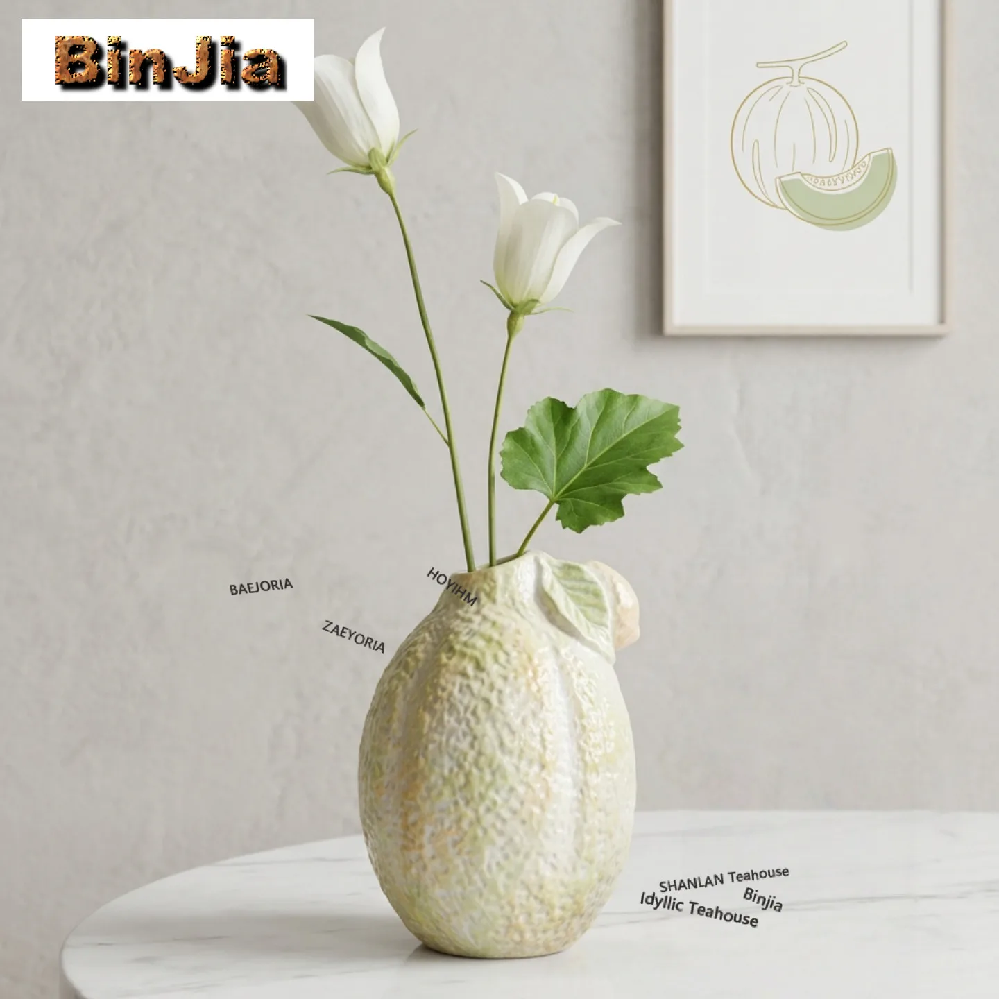 Creative Simulated Lemon Colorful Vase Boutique Cachepot Hydroponics Plant Pot Household Flowerpot Tea Ceremony Equipment Gift