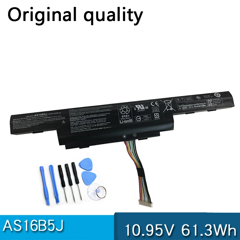 Новая батарея для ноутбука AS16B5J AS16B8J 10,95 V 61.3Wh для Acer Aspire E5-575G F15 F5-573G E5-575G-53VG 3INR19/66-2