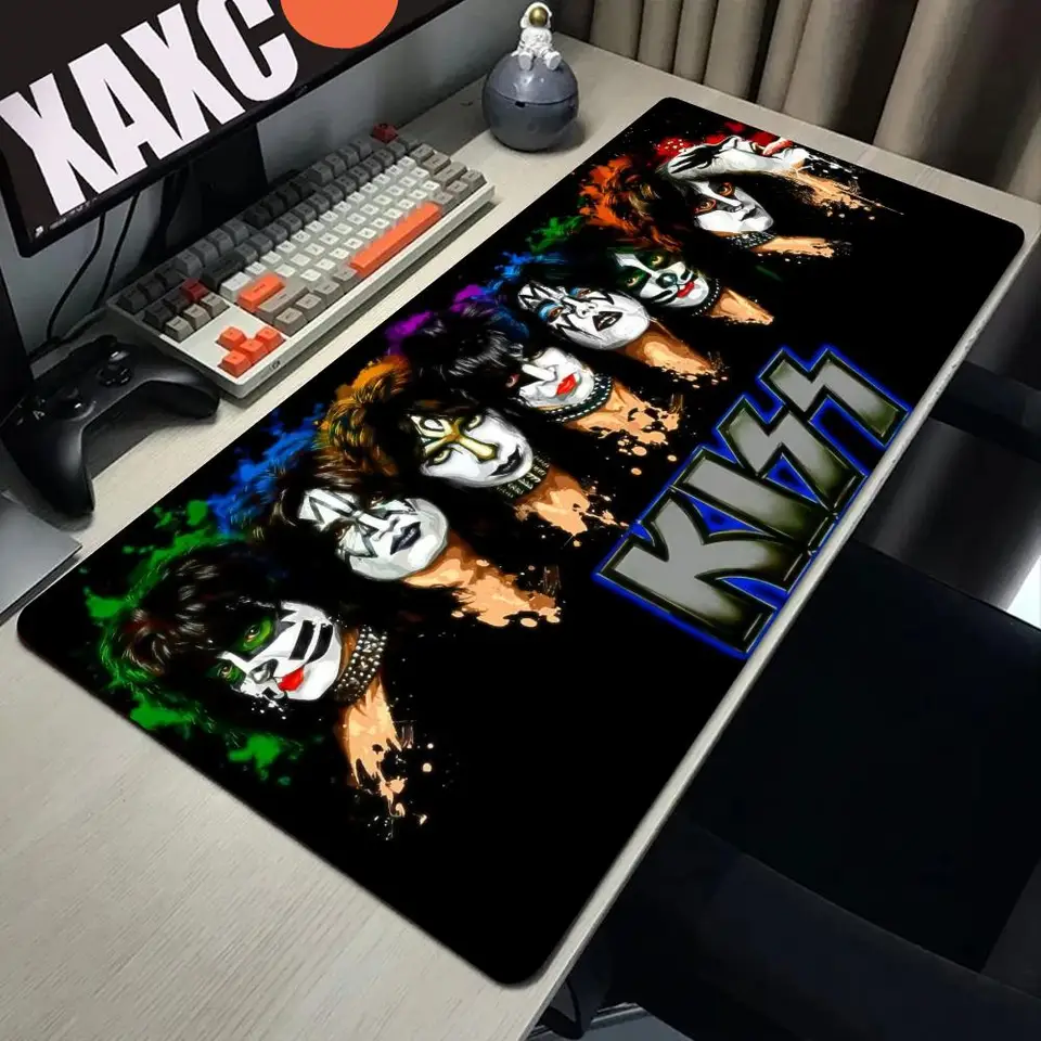 Kiss Band Mouse Pad Large Gaming Accessories Mouse Mat Keyboard