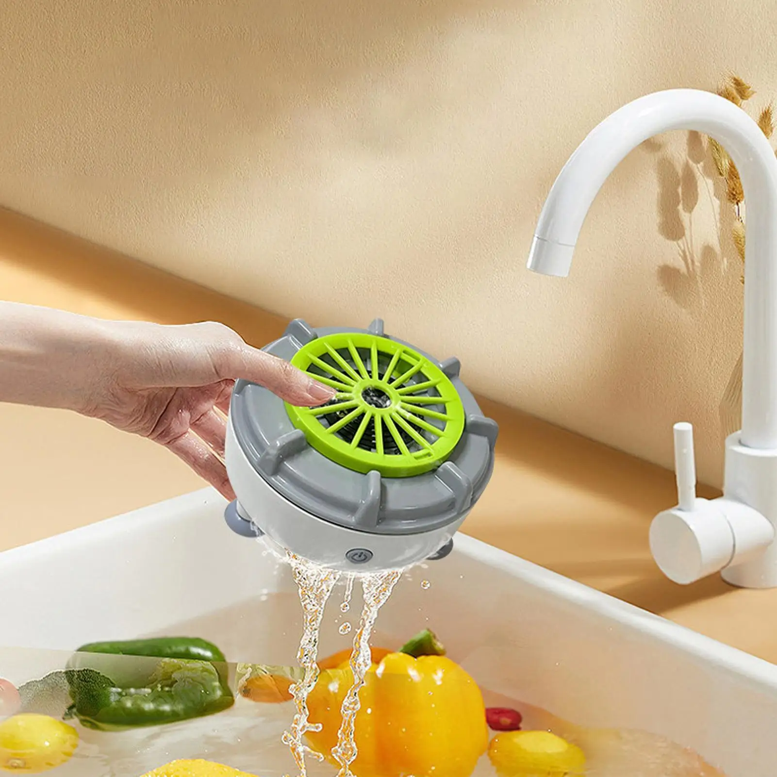 

Fruit Washer Bowl Portable Fruit Cleaner Bowl Electric Food Purifier Automatic Fruit Cleaning Machine For Washing Draining Meat