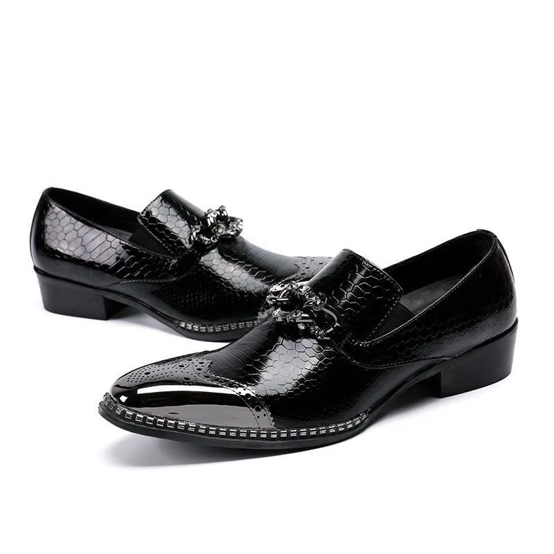 Sapatos de couro preto masculino, Oxfords, Tamanhos Grandes, Formal, Casamento, Festa, Escritório, Negócios