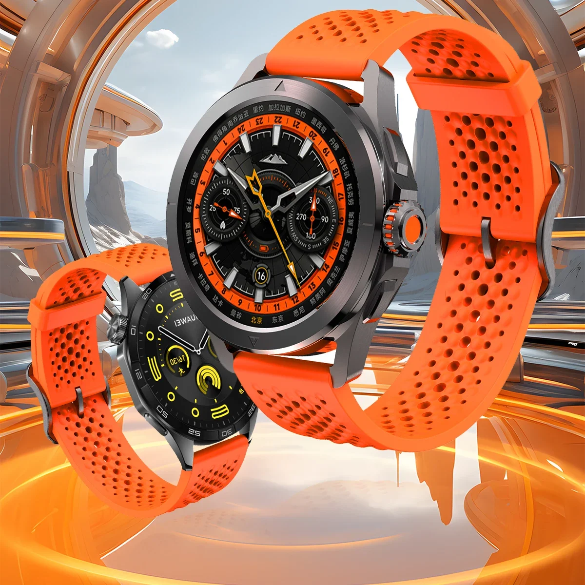 20 مللي متر التنفس سيليكون حزام لهواوي GT4 46 مللي متر GT3 4Pro سوار ل Xiaomi ساعة S4 الرياضة معصمه لسامسونج جير S3 الفرقة #3