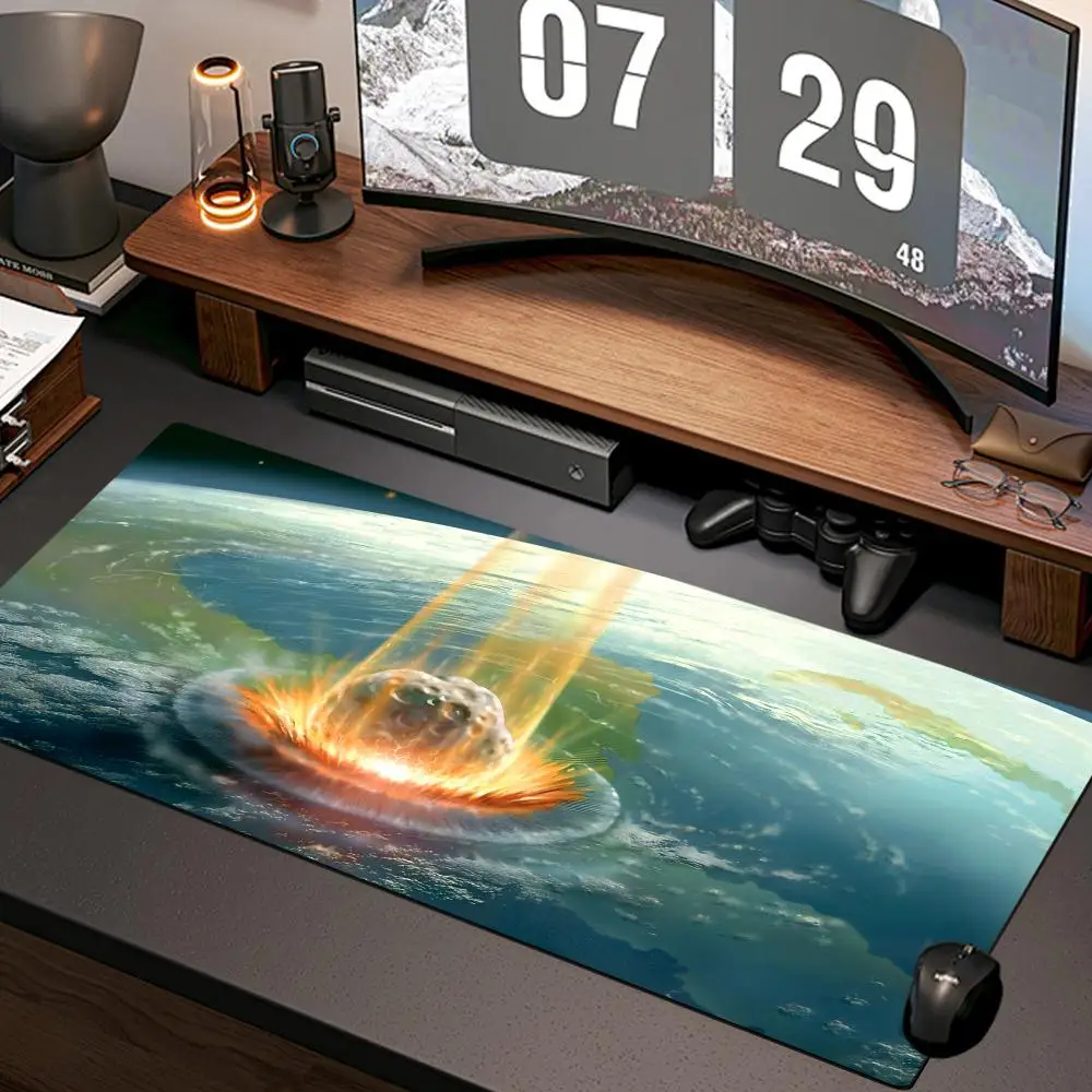 

meteorite impact Mouse Pad New Computer Home Mousepad XXL Desk Mats Natural Rubber Office Anti Slip Gaming Accessories pad