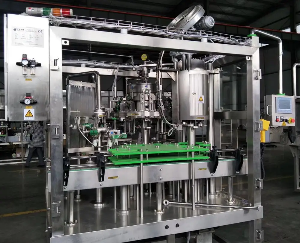 Automatic 3 in 1 8 Heads Glass Bottle Wine Beer Filling and Capping Machine 3 in 1 Filling Line