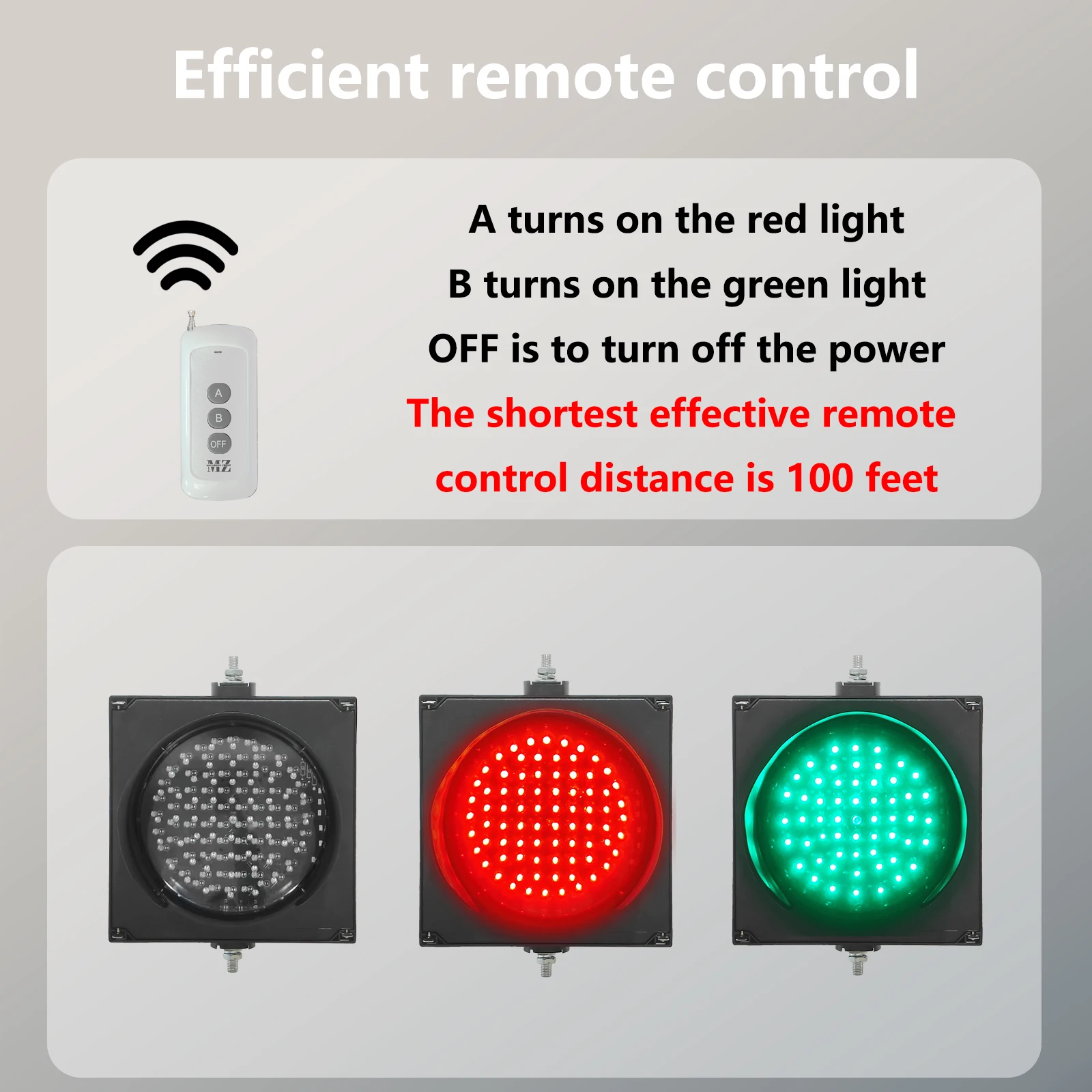 Semáforo 200mm(8 polegadas) 201 lâmpada de semáforo de controle remoto, 85-265v 2 em 1 luz vermelha/verde/parada/go, caixa de pc resistente à água