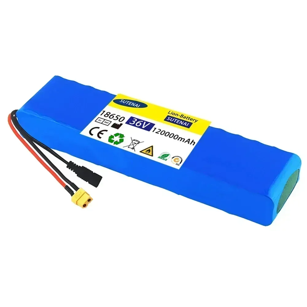 10S3P 36V 120Ah Battery ebike Battery Pack 18650 Li-ion Batteries 1000W  For High Power Electric Scooter Motorcycle Scooter