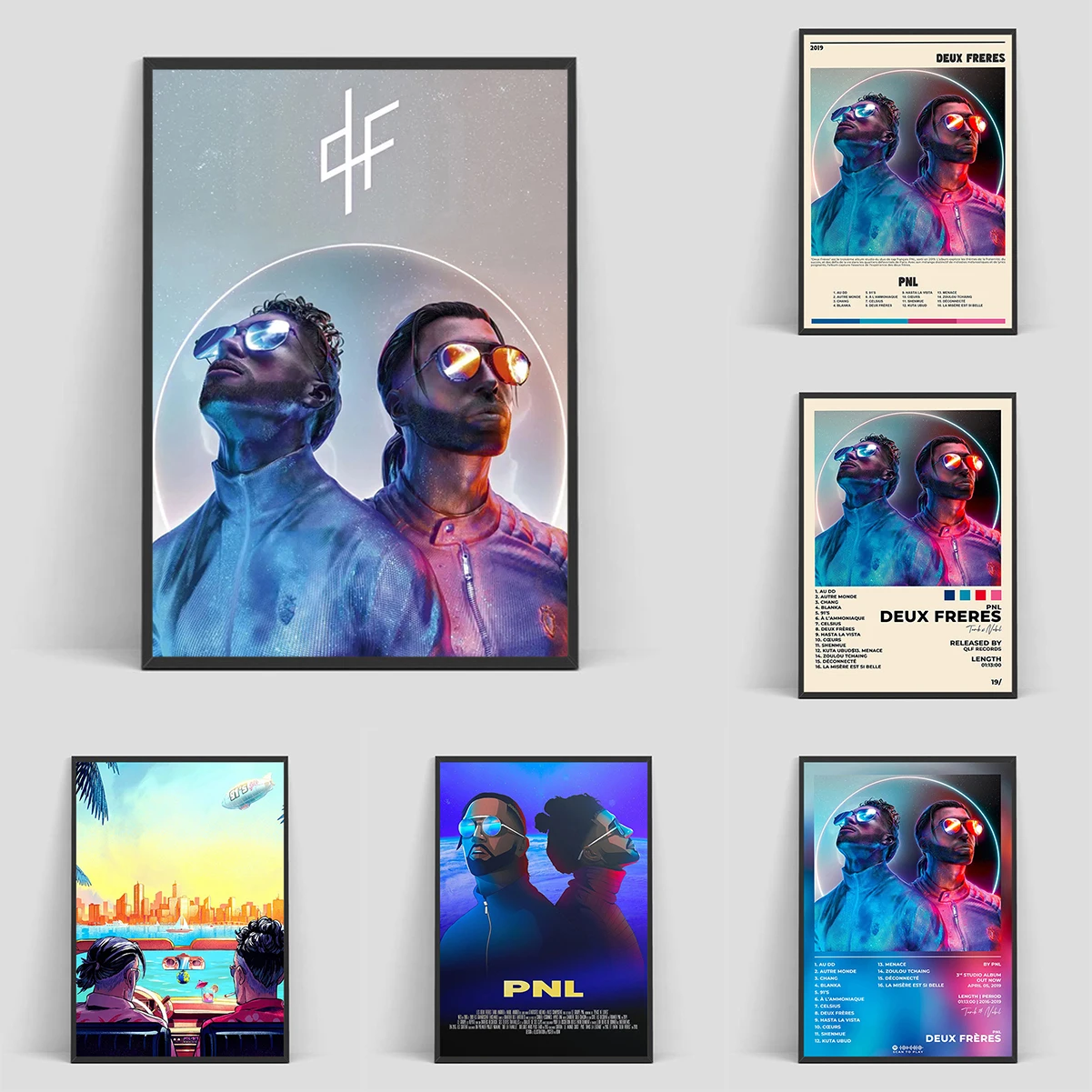 

Singer Two Brothers By PNL Music Album Cover Poster Photos for Living Room Decor Man Office Wall Art Coffee House Bar Vintage