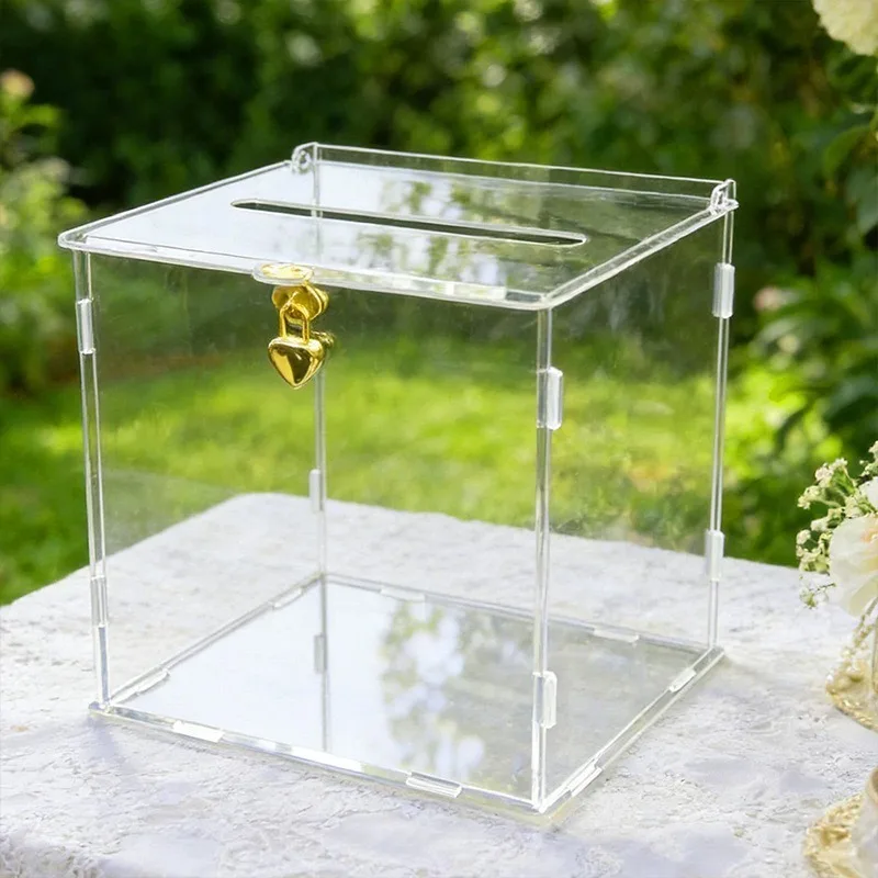 Acrylic Storage Boxes Locked Transparent Storage Box Multi-purpose Modern Card Letter Boxes Simplicity Fashion Home Storage