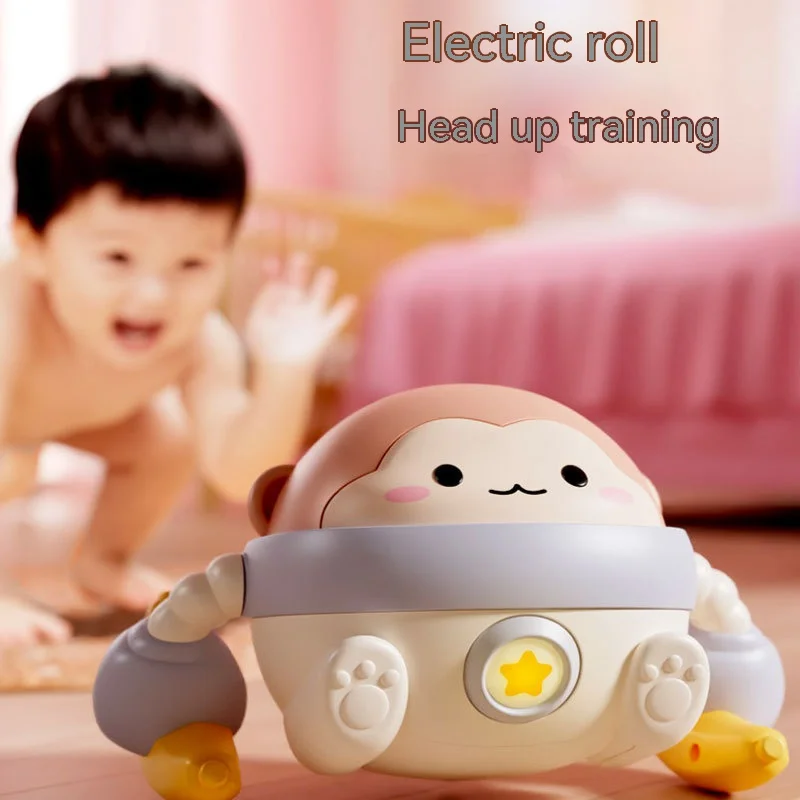 Baby Toys Voice Controlled Electric Rolling Monkeys Singing and Dancing Babies Aged 0-11 Practicing Raising Their Heads