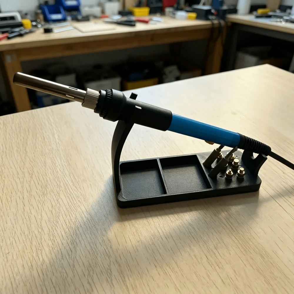 Soldering Iron Holder Stand Desktop Multi-Purpose Tool Organizer with M2-M6 Screw Hole Storage Rack for Welding Repair