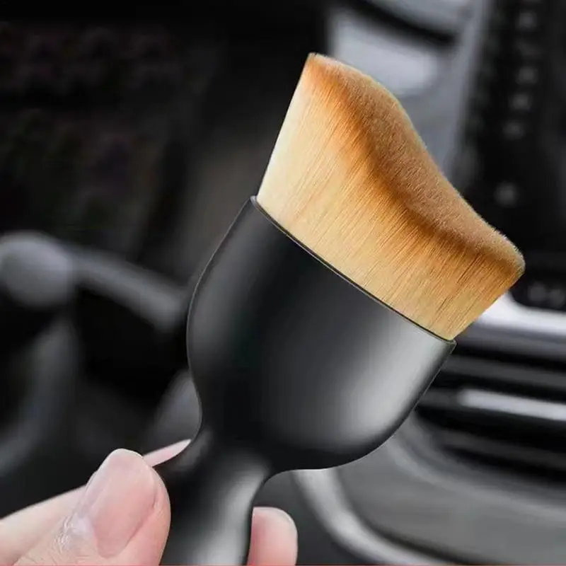 Portable Car Interior Dust Brush Auto Dust Removal Brush High Density Soft Bristles Car Detailing Tool Car Wash Supplies