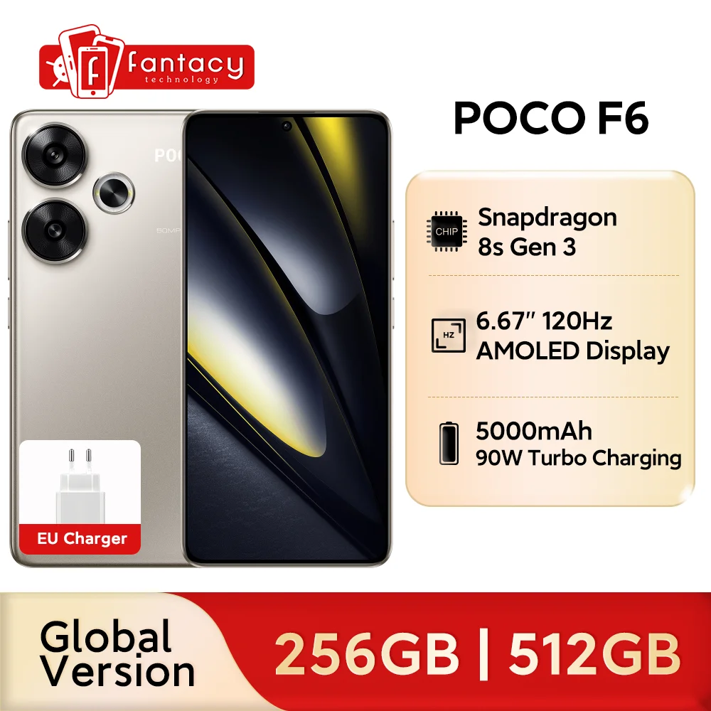 Global Version POCO F6 Cellphone Snapdragon 8s Gen 3 NFC 6.67