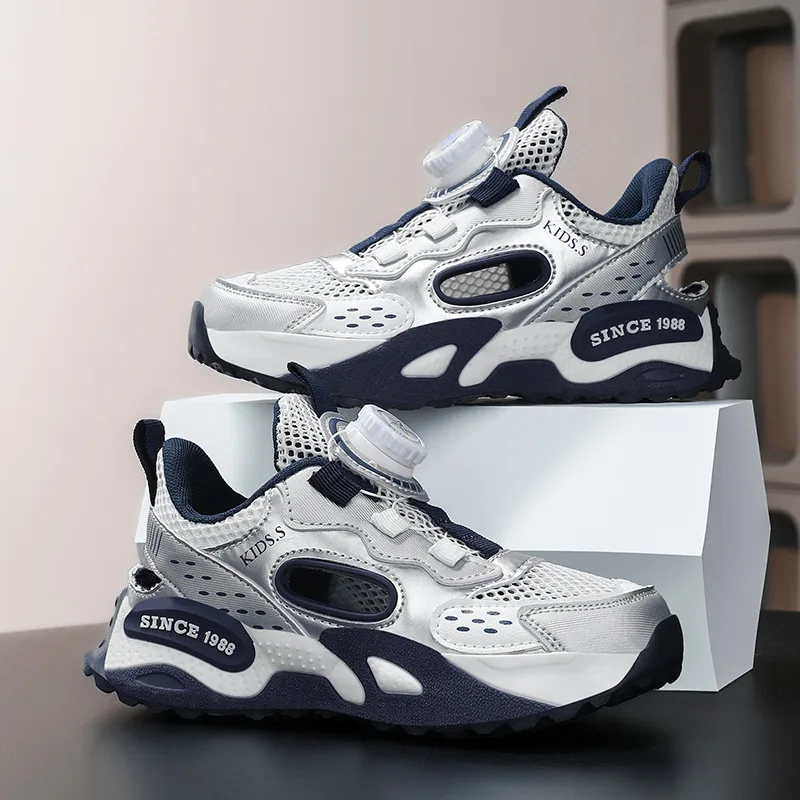 

Kids'Casual Shoes Breathable Solid Color PU Leather Summer Running Shoes For Children Anti-slip Grey Pink Shoes Size 28-39
