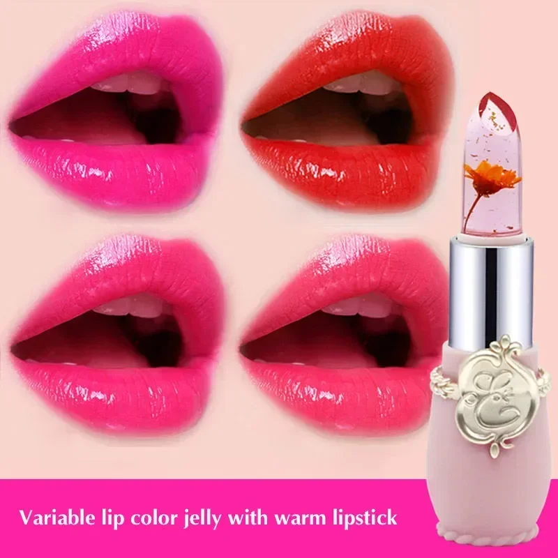 Heallor Bloem Temperatuur Kleur Veranderende Lippenstift Kristal Jelly Lippenbalsem Gloss Transparante Langdurige Lippenbalsem Vochtinbrengende Crème Ma