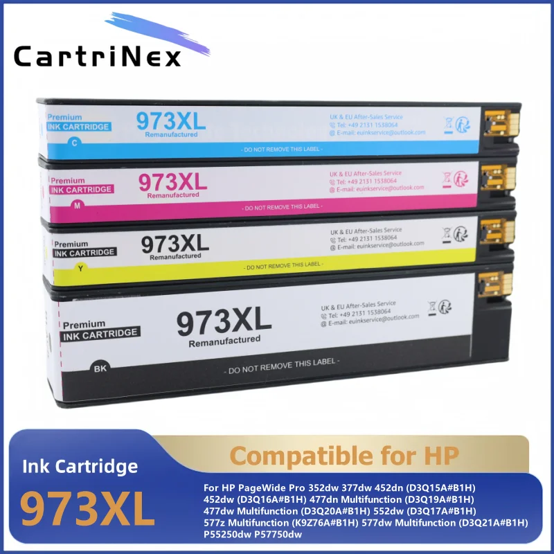 

Совместимый картридж 973 973X 973XL с пигментными чернилами для принтера HP 352dw 377dw 452dn 452dw 477dn 477dw 552dw
